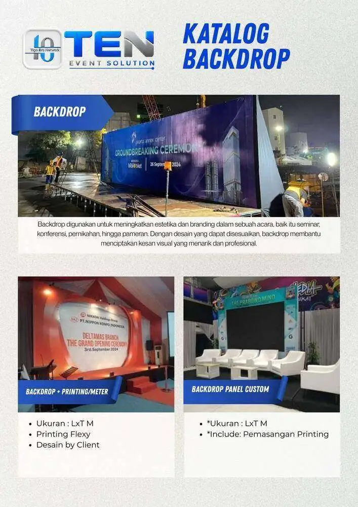 Sewa Backdrop Event Triziven Event Solutions